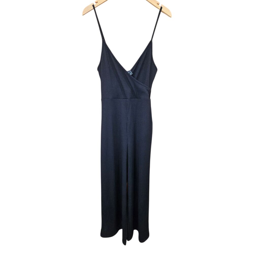 Forever 21 Black Ribbed Jumpsuit